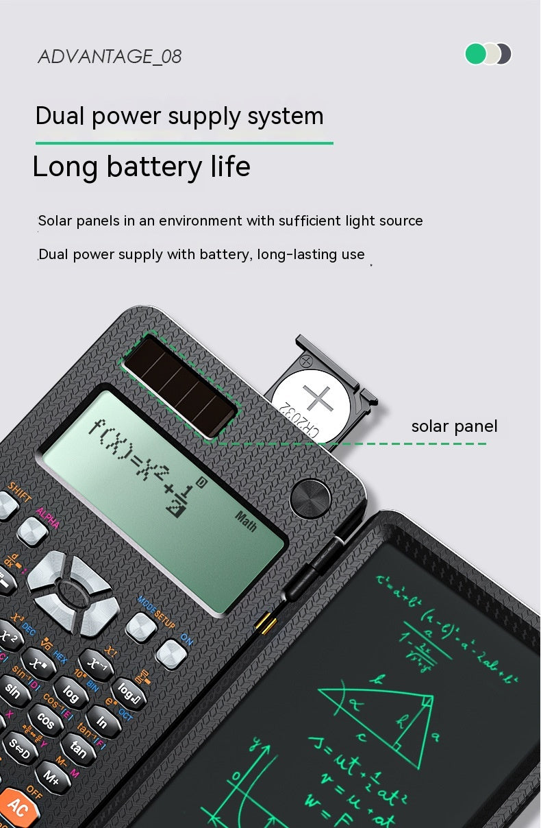 2 In 1 Foldable Scientific Calculators Handwriting Tablet