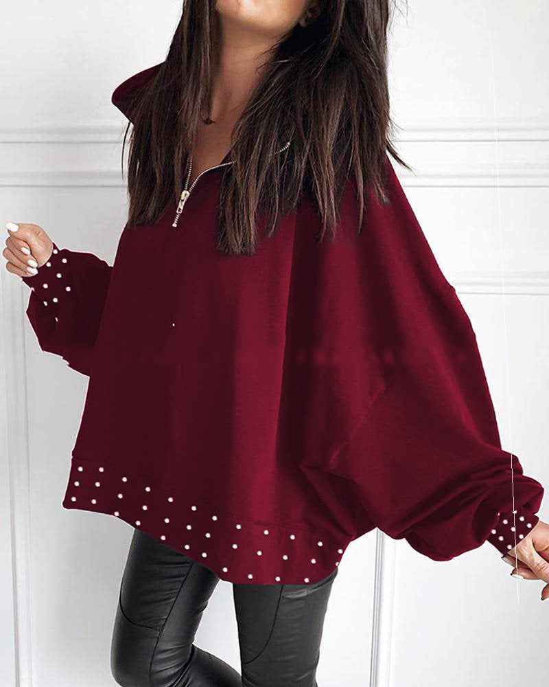 Fashion Casual Hedging Jacket Casual Bubble Bead