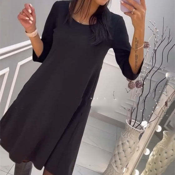 Women's Solid Color Bow Design Loose Fashion Casual Skirt