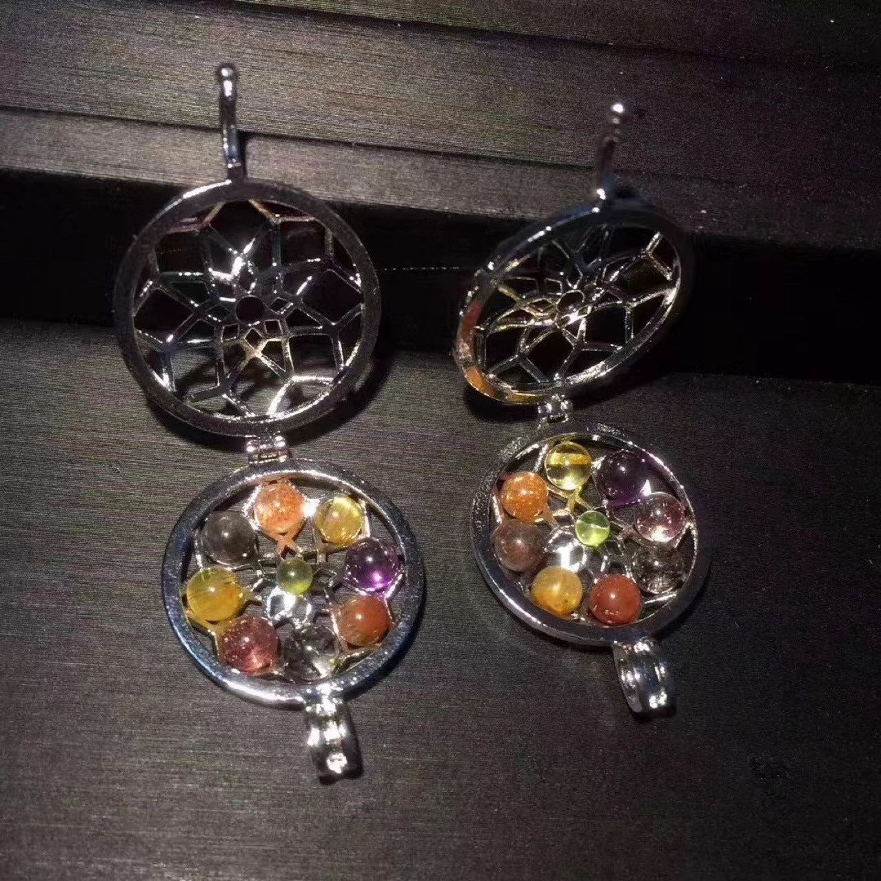 Pendant Golden Sun Hair Crystal Strawberry Crystal