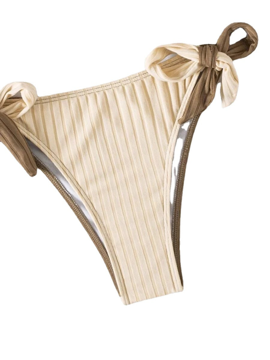 Women's Swimsuit Two-color Hanging Neck Cross Slim Back