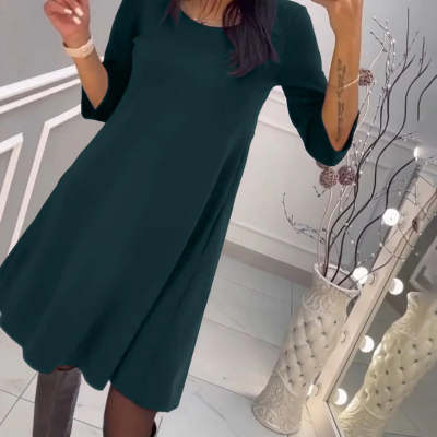 Women's Solid Color Bow Design Loose Fashion Casual Skirt